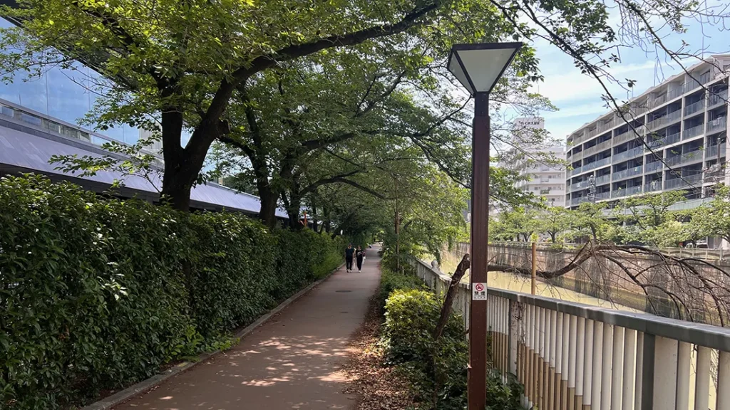目黒川沿いの遊歩道